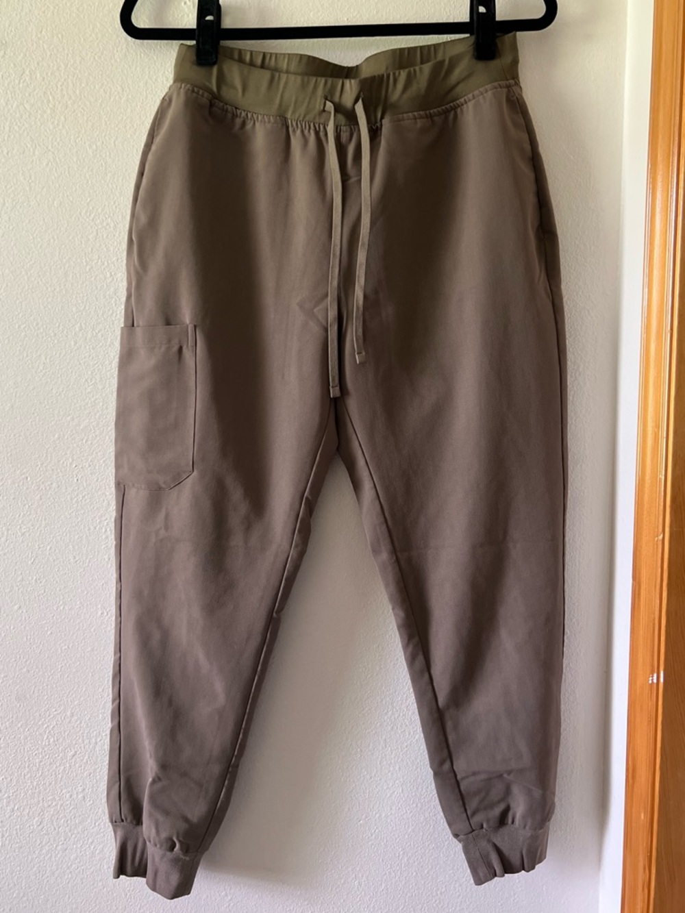 Mandala Scrubs, Women's, Tan, High Waisted Jogger's